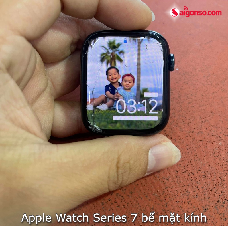 apple watch seri 7 bể kính